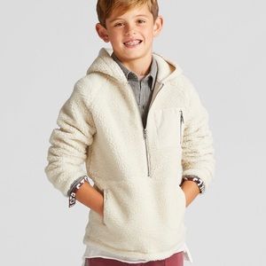 Boys’ Art Class Sherpa Jacket Pullover Hoodie Sz L